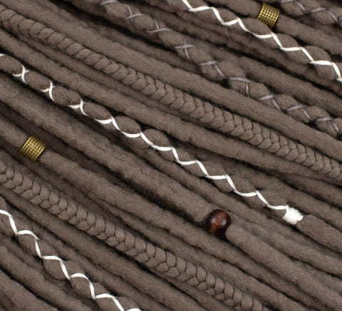 Ash wool dreadlock extensions