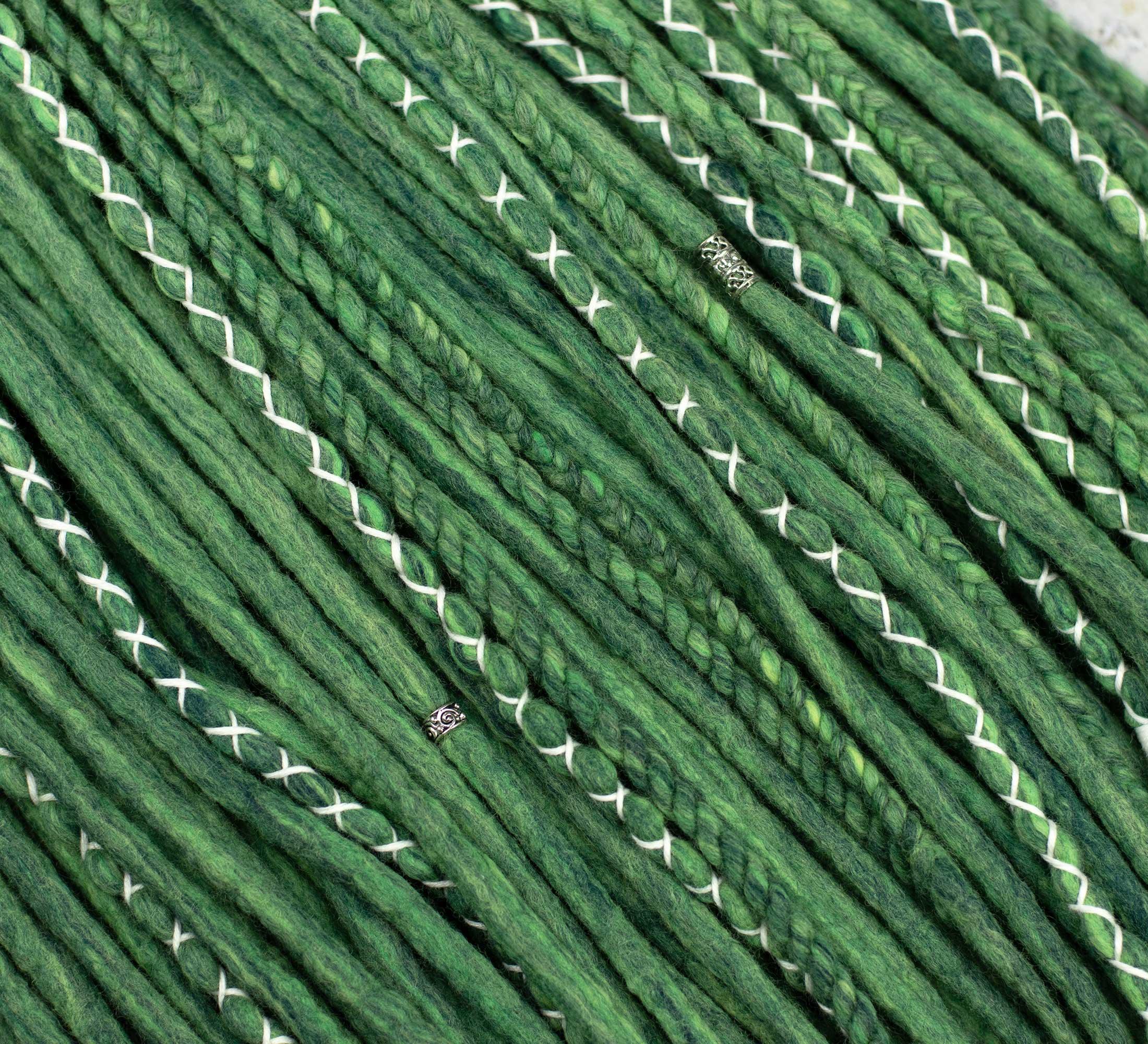 green hair extensions