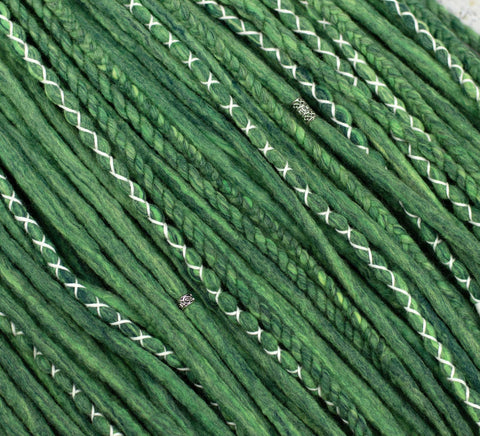green hair extensions