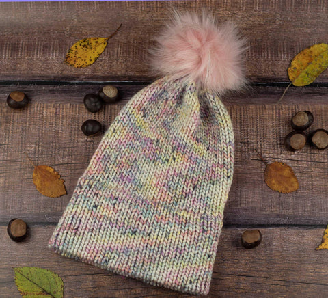 CANDY Pastel merino wool beanie