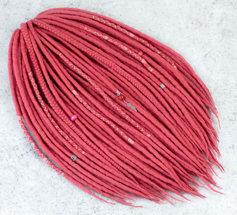 Coral wool dreadlock extensions