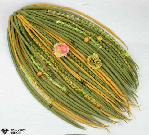 Fairy tale one-of-a-kind wool hair extensions