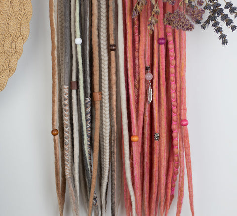 Flowering tree partial set – 20 double ended wool dreads