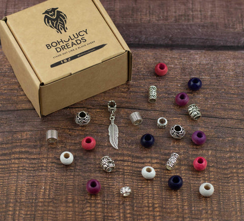 Hydrangea dread bead set