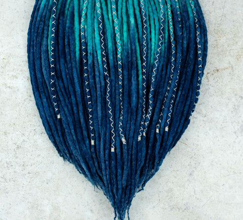 Jeans wool dreadlock extensions