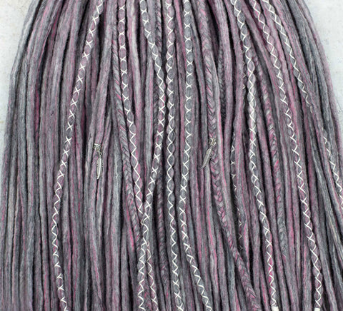 Winter flower dreadlock extensions