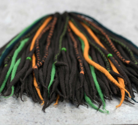 Wood dreadlock extensions