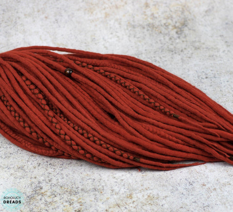 Rust wool dreads