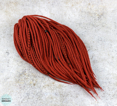 Rust wool dreads