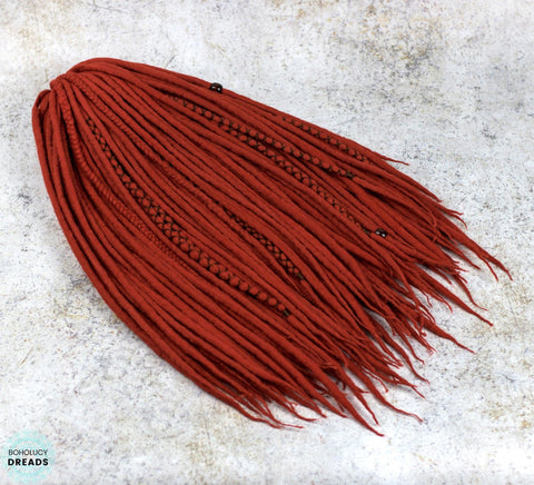 Rust wool dreads