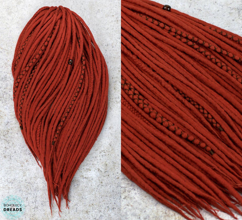 Rust wool dreads