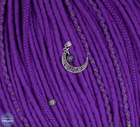 Purple wool dreads